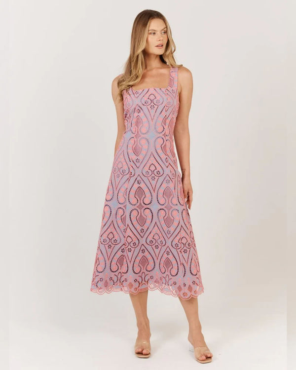  Fate + Becker Blanca Dress Pink/Blue