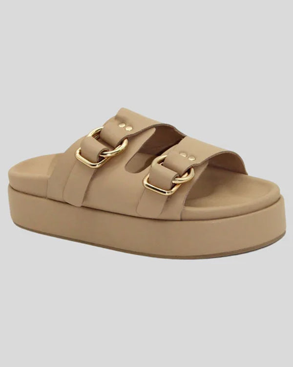  Human Shoes Taint Nude Leather Slides
