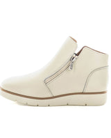 Just Bee Clover Cream Leather Ankle Boots