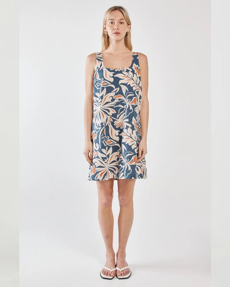 Sass Jana Mini Shift Dress Wild Orchid Navy
