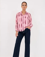 Adorne Opal San Lorenzo Long Sleeve Print Top
