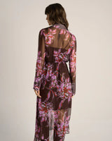 Fate + Becker Isla Wrap Dress Dark Flower Print