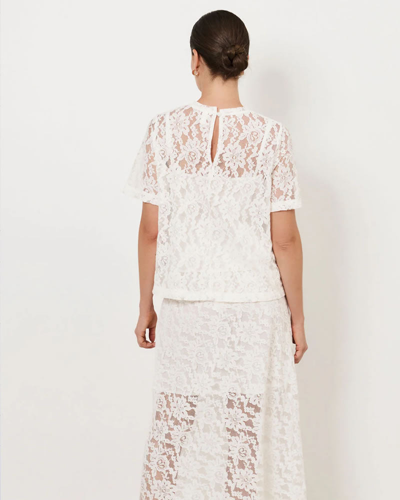 Adorne Mae Lace Midi Skirt