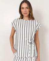 Adorne Lennox Tie Detail Top