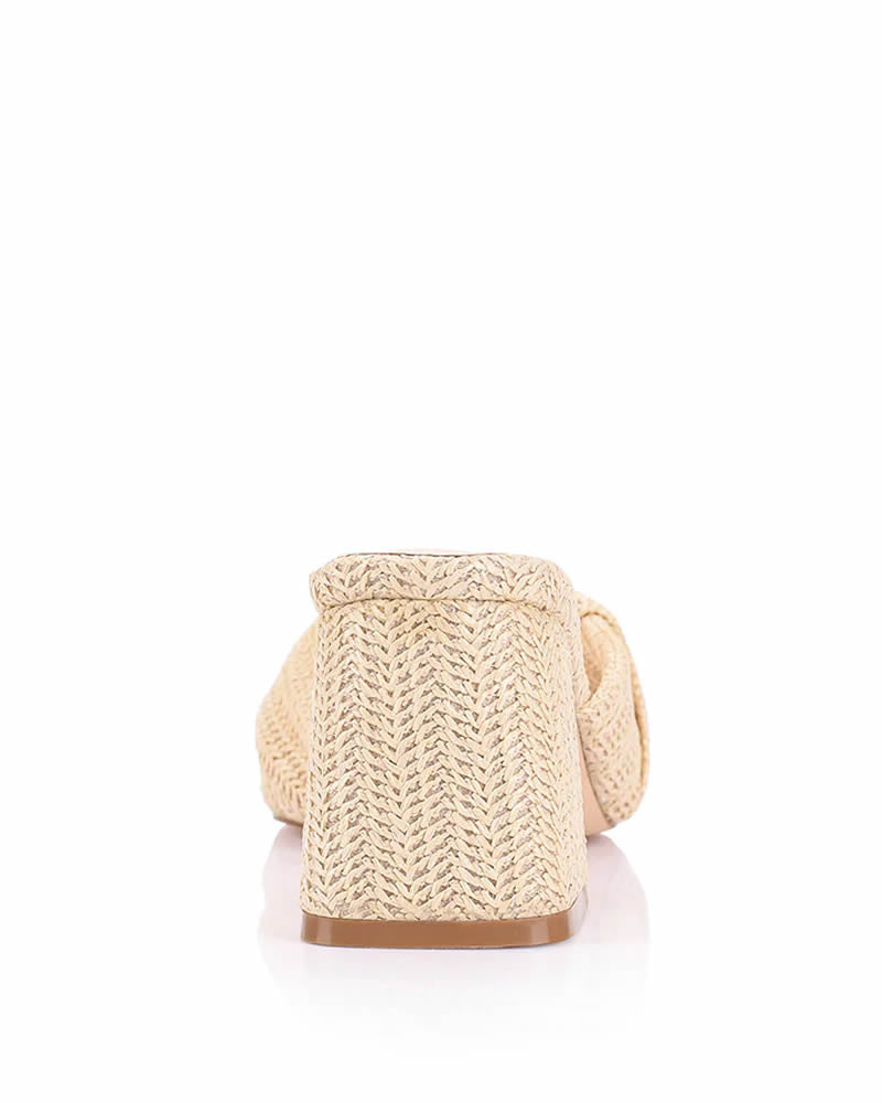 Verali Stella Heel Mules Natural Raffia