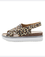 Just bee Chipata Leather Wedge Sandals