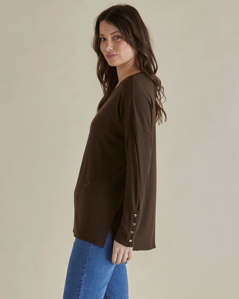 Betty Basics Hendrix Ribbed Long Sleeve Tee
