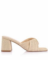 Verali Stella Heel Mules Natural Raffia