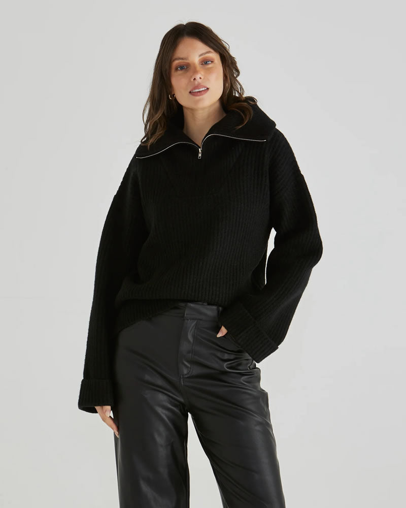 Sass Bennett Knit Jumper Black