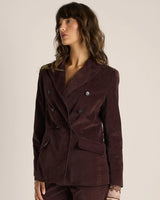 Fate + Becker Rhea Velvet Blazer Chocolate