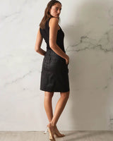 Monaco Vince Skirt Black Wax Look