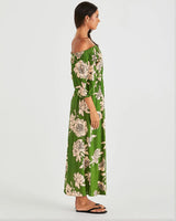 Sass Antonie Off Shoulder Dress Moonflower Green