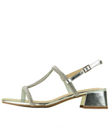 Wilde Sahara Silver Glitter T-bar Sandals