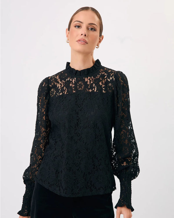  Adorne Olivia Long Sleeve Lace Top