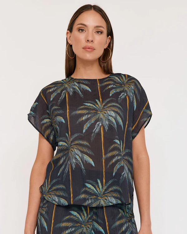  Adorne Joy Honolulu Print Top