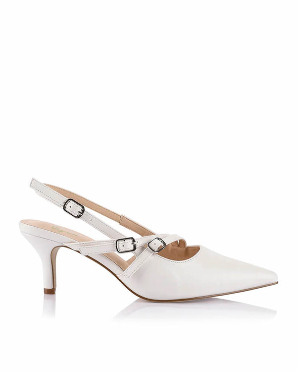  Verali Zedd Slingback Pumps Chalk