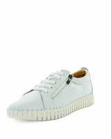 Just Bee Capari  White Leather Sneakers