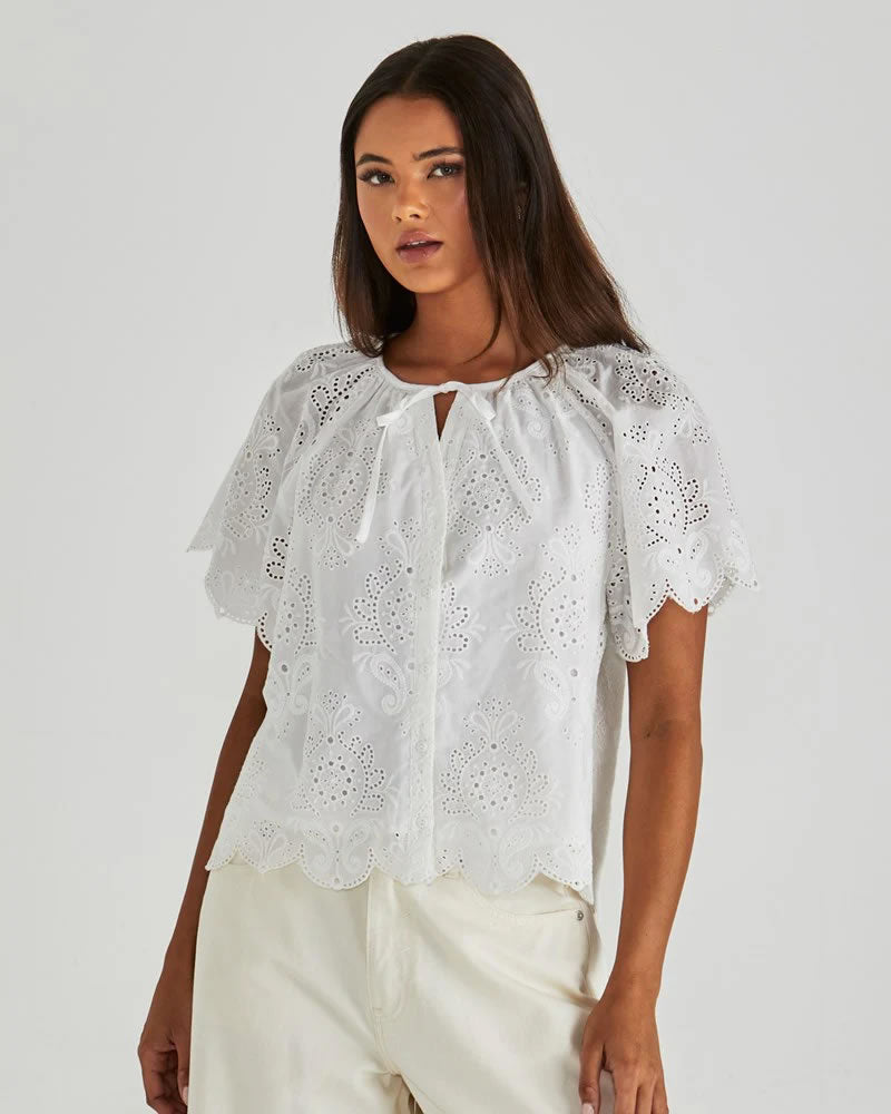 Sass Ani Short Sleeve Blouse