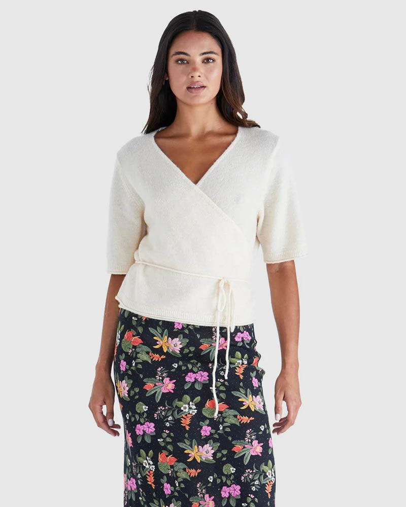 Sass Casey Short Sleeve Wrap Cardi