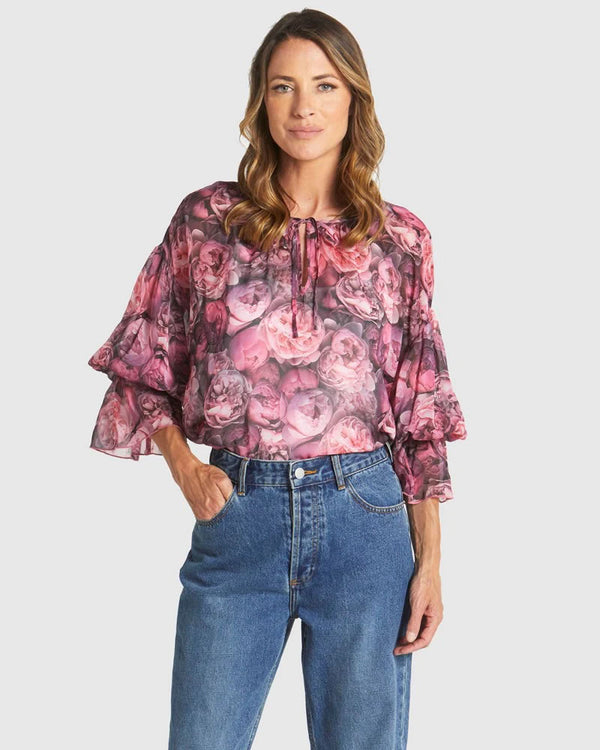  Fate + Becker Phenomenon Blouse Peony Pink