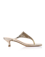 Verali Mackenzie Kitten Heel Thongs Champagne Gold