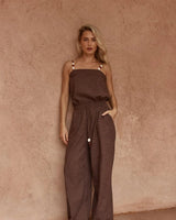 Sass Bellie Embroidered Pants Chocolate