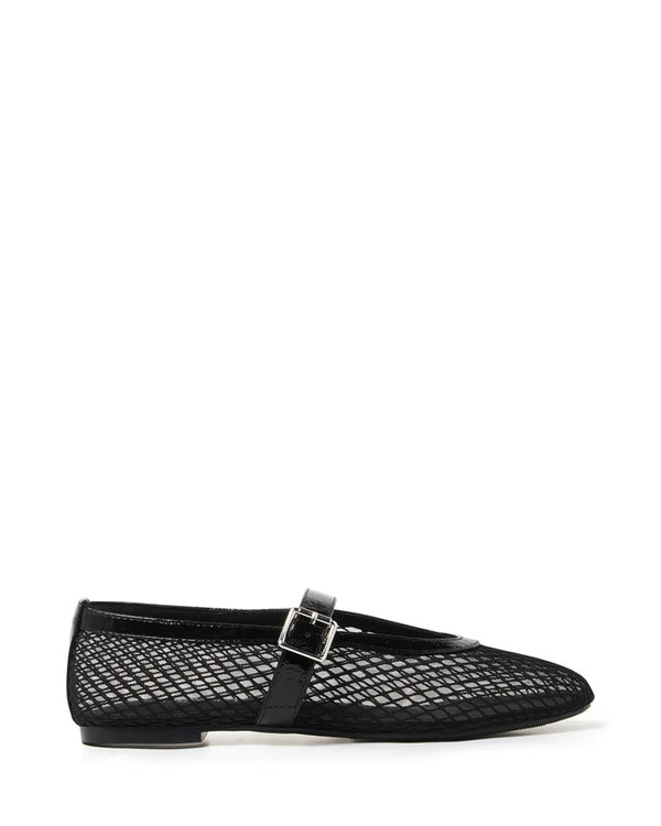  Therapy Shoes Addie Black Mesh Ballet Flats