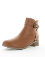 Just Bee Carabel Tan Leather Ankle Boots