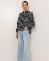 Adorne Lillian Long Sleeve Embroidered Shirt