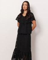 Adorne Mirra Frill Lace Top