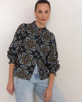 Adorne Lillian Long Sleeve Embroidered Shirt