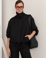Adorne Aude Funnel Neck Cupro Jacket