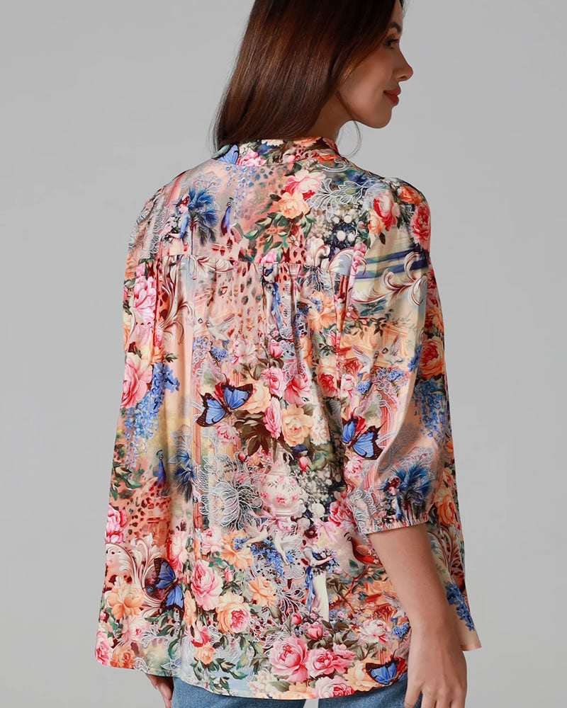 Dreamcatcher Hannah Floral Print Blouse