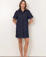 Adorne Erin Shirt Dress Denim