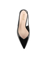 Verali Lemur Slingback Stilettos Black Patent
