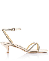 Verali Ally Kitten Heel Sandals Champagne Gold