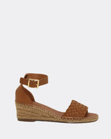 Human Shoes Sasha Tan Leather Espadrille Wedge