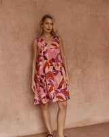 Sass Allie Seamed Swing Dress Peony Pink
