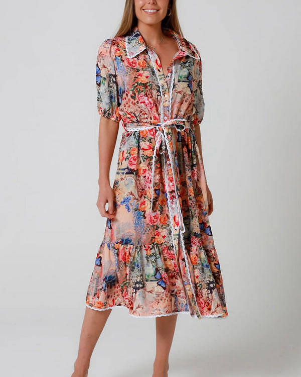  Dreamcatcher Hannah Midi Dress Floral Print