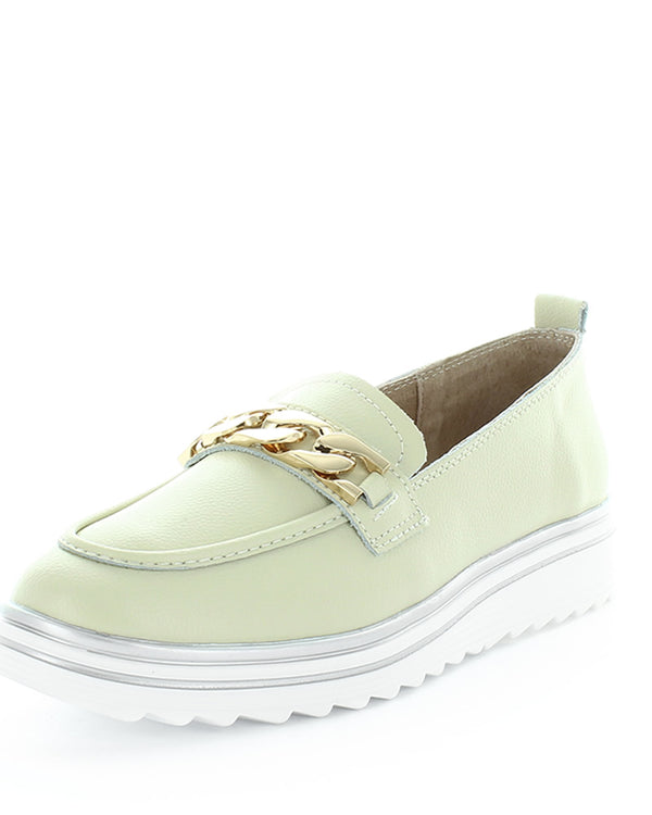  Just Bee Chantal Leather Loafers Bone