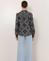 Adorne Lillian Long Sleeve Embroidered Shirt