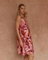 Sass Allie Seamed Swing Dress Peony Pink