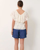 Adorne Mirra Frill Lace Top