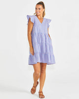 Sass Phillipa Gingham Check Tiered Dress