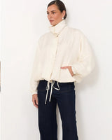 Adorne Aude Funnel Neck Cupro Jacket