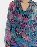 Sass Willow Tie Front Blouse Native Orchid Pink