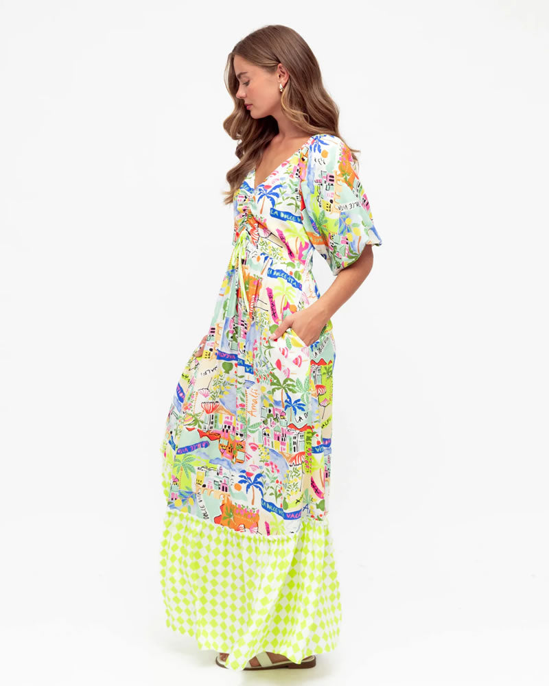 Label of Love La Dolce Vita Printed Maxi Dress