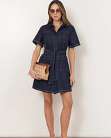 Adorne Erin Shirt Dress Denim