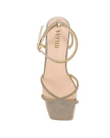 Verali Ally Kitten Heel Sandals Champagne Gold