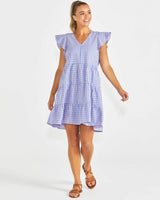 Sass Phillipa Gingham Check Tiered Dress